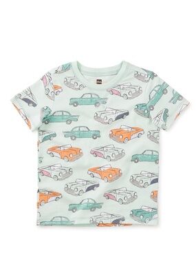 6🚙 Tea Collection Cuban Cars Vintage Vehicles Boys Short Sleeve Tee Shirt